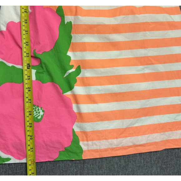 Lilly Pulitzer Delia Sunrise Stripe Floral Shift Dress Orange Pink Green Size 4 - Picture 8 of 12